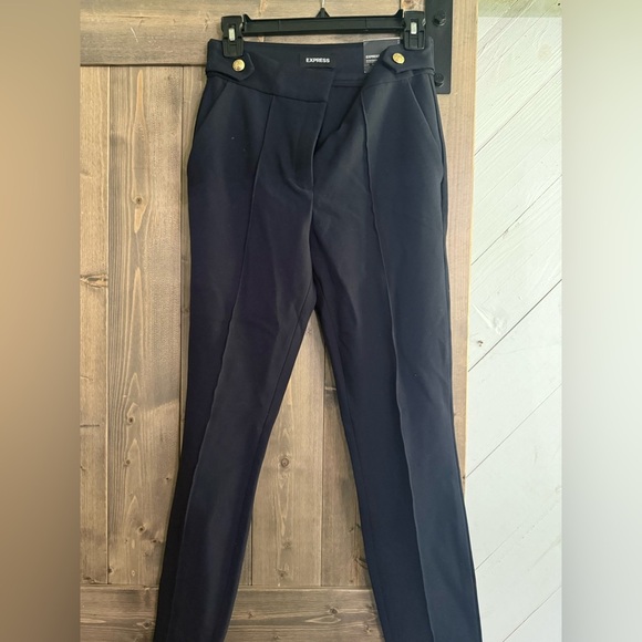 Express Dark Navy Dress Pants - Picture 1 of 3